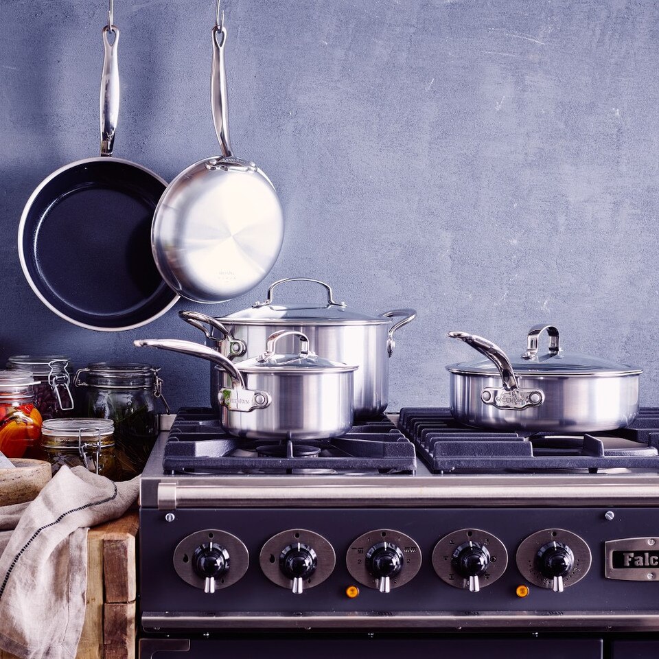 GreenPan™ Premiere Stainless Steel Ceramic NonStick 11Piece Cookware